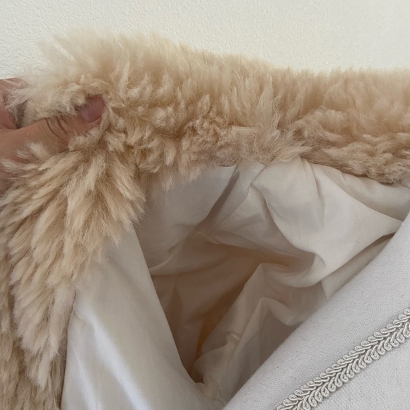 Topshop Jonas faux shearling zip fur coat borg Sherpa - Picture 11 of 14